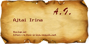 Ajtai Irina névjegykártya